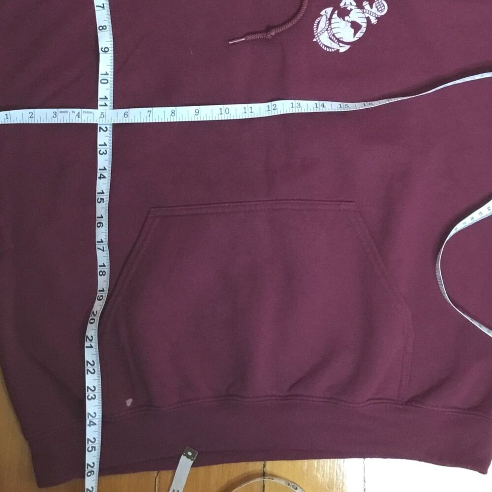 MV SPORT USMC Marine Corps Tun Tavern 250th Anniversary Hoodie Burgundy L - Picture 9 of 9